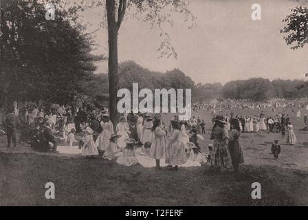 May Parties, Central Park Stock Photo