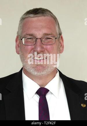 Leipzig, Germany. 02nd Apr, 2019. Mike Eberle, the new Managing Director for Production, Quality Management, Technology and Purchasing at Rotkäppchen-Mumm Sektkellereien GmbH, was admitted at the annual press conference of Rotkäppchen-Mumm Sektkellereien GmbH. Eberle takes office at the turn of the month. The company provided information on the business figures for 2018 and an outlook for the 2019 financial year. Credit: Peter Endig/dpa/Alamy Live News Stock Photo