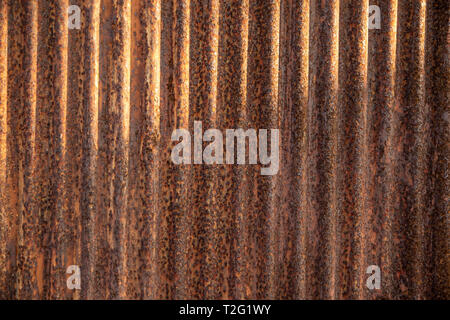 Close up texture and detail rusty on galvanize sheet background. Stock Photo
