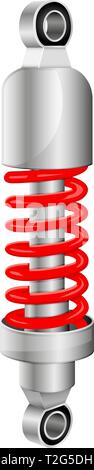 Shock absorber. Vector 3d illustration isolated on white background Stock Vector