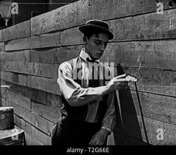 Vintage Buster Keaton screenshot 1920 Stock Photo