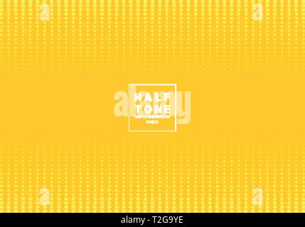 Abstract of light dot pattern halftone design concept yellow background with space fot text. Decoration website layout header and footers and brochure Stock Vector