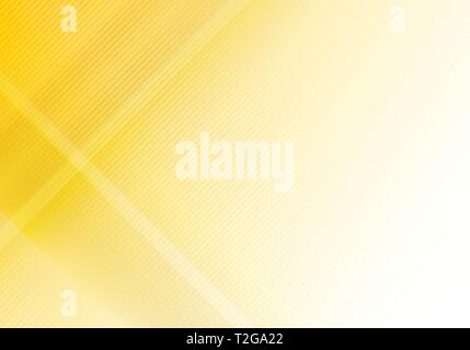 Abstract yellow geometric shine and layer elements with diagonal lines texture. Stock Vector