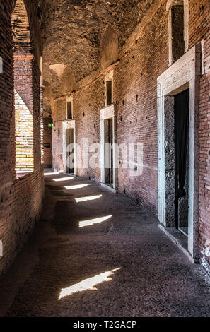 Views of the Mercati Traianei (Traiano's Market), part of the Imperial Forums, in Rome, Lazio Italy -  great hemicycle Stock Photo