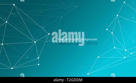 Polygonal connected graphic shapes, vector illustration creative geometric backgrounds Stock Vector