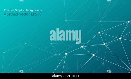 Machine learning digital connections, circle dots and triangle lines vector conception Stock Vector