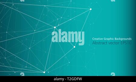Science and technology connected, vector abstract shapes presentation layout design Stock Vector