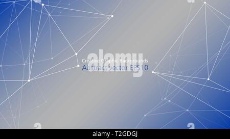 Network wireless communication tech background, abstract connection circles vector illustration Stock Vector
