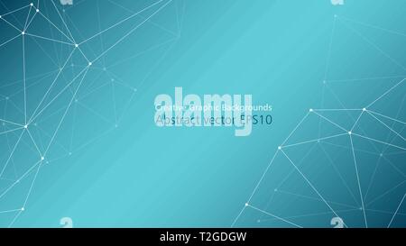 Medicine new technology innovation, vector graphic dots connected Stock Vector