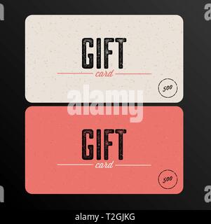 Vector Retro Gift card template Stock Vector