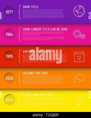 Vector Infographic timeline report template with icons Stock Vector