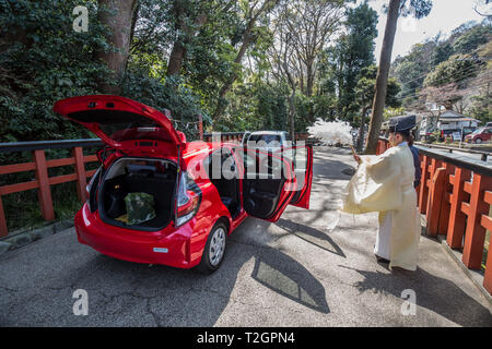 SHINTO CAR BLESSING ,JAPAN Stock Photo