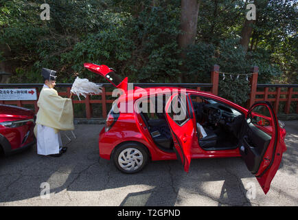 SHINTO CAR BLESSING ,JAPAN Stock Photo