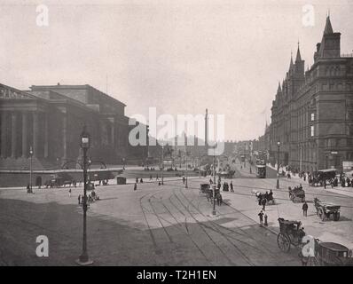 Liverpool : St. George's Hall and Lime Street Stock Photo