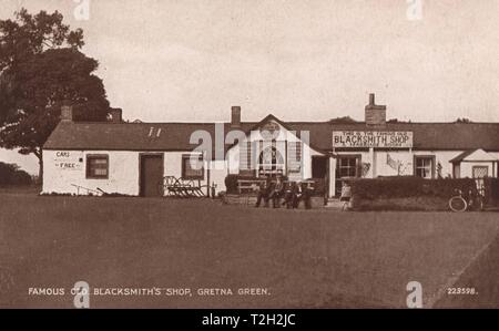 Famous old Blacksmith's Shop, Gretna Green Stock Photo