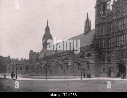 Houses of Parliament - Exterior of Westminster hall and public entrance Stock Photo