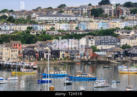 Boats moored by Falmouth in Cornwall, England, Europe Stock Photo