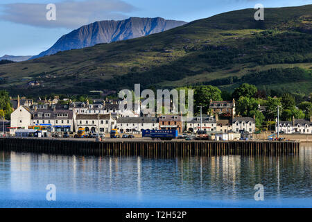 Cottages by Loch Broom in Ullapool, Scotland, Europe Stock Photo