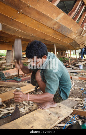 boat building in alappuzha kerala stock photo: 10663053