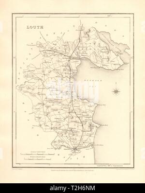 Details about   97 Year Old Map Of County Louth 1923 Vintage Print Original Bridge River Boyne 