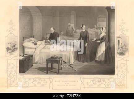 CRIMEAN WAR. Florence Nightingale. Hospital at Scutari (Uskudar), Istanbul 1860 Stock Photo