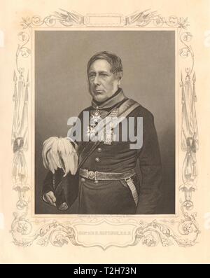 CRIMEAN WAR. General Sir Henry John William Bentinck, KCB 1860 old print Stock Photo