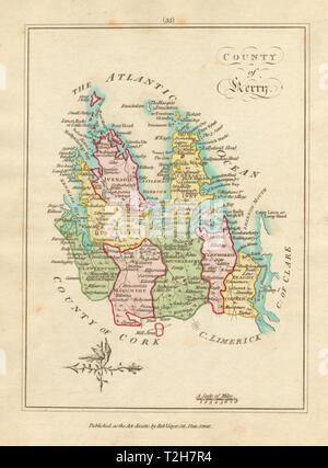 County of Kerry, Munster. Antique copperplate map by Scalé / Sayer 1788 Stock Photo