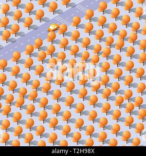 Isometric 3d Trees Forest Nature Elements Background For Landscape Design. Vector Illustration Isolated. Icons For City Maps, Games And Your Town Stock Vector