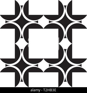 Arabesque pseudo malta cross shield fence element on transparent background arabesque graphic design Stock Vector