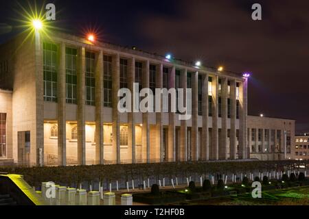 Royal Library, Mont des Arts, Night Picture, Brussels, Belgium Stock Photo