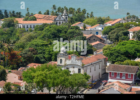 Old colonial town of Olinda on Brazil Stock Photo