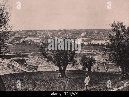 Jerusalem from the Mount of Olives Stock Photo