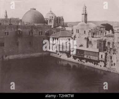 Jerusalem - Reservoir, called the reservoir of Hezekiah Stock Photo
