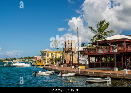 Christiansted harbour, St. Croix, US Virgin Islands, Caribbean Stock Photo