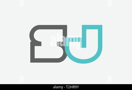 grey blue alphabet letter sj s j logo 3d design suitable for a company ...