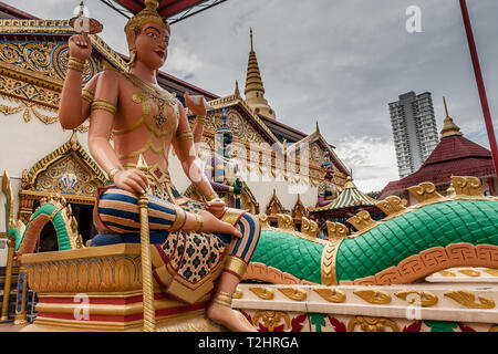 Wat Chayamangkalaram (Chayamangkalaram Buddhist Temple) is a Thai temple in Pulau Tikus suburb of George Town, Penang, Malaysia. Stock Photo