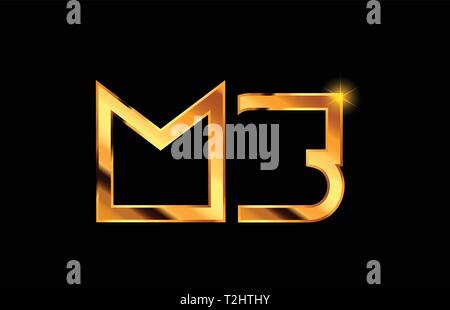 gold golden MS combination alphabet bold letter logo with dots. Joined ...