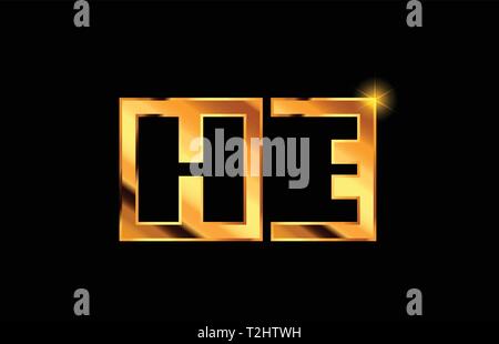 O gold golden metal alphabet letter logo icon with square design ...