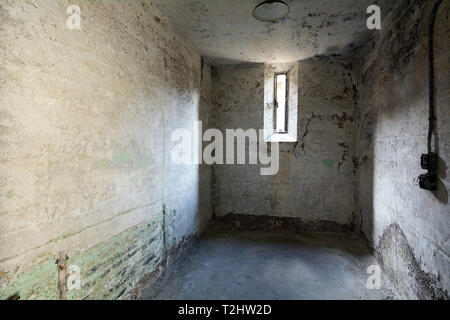 Empty Cell In an Abandoned Prison - Eastern State Penitentiary Stock Photo