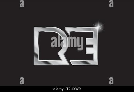 silver letter D Y metal combination alphabet logo icon design with grey ...