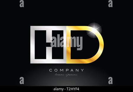 silver letter HD metal combination alphabet logo icon design with grey ...