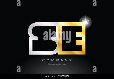 gold alphabet letter se s e logo combination design suitable for a ...