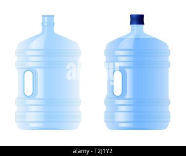 Premium Vector  Vector water empty bottle. large plastic big blue