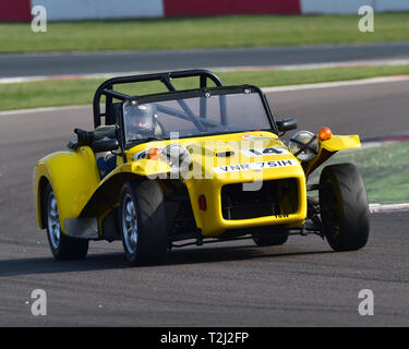 Chris Holland, Lotus Seven S4, 70's Road Sports Championship, HSCC, Season Opener, Saturday, 30th March 2019, Donington Park, circuit racing, CJM Phot Stock Photo