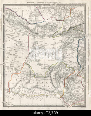 BOKHARA KABUL & BALUCHISTAN. Afghanistan Khorassan Pakistan Sinde. SDUK 1846 map