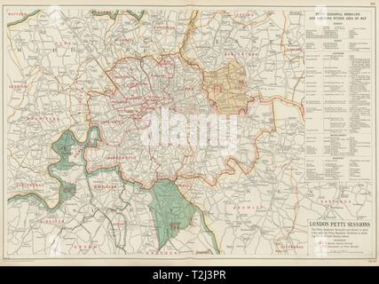 LONDON PETTY SESSIONS/sessional boroughs/divisions. Law. Courts. BACON ...