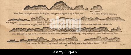 1749 old antique vintage map plan chart Stock Photo