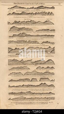 1749 old antique map chart Stock Photo