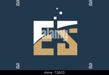 yellow blue ES E S alphabet letter logo icon design suitable for a ...