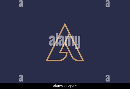 brown blue line alphabet letter L logo icon for a company business or ...